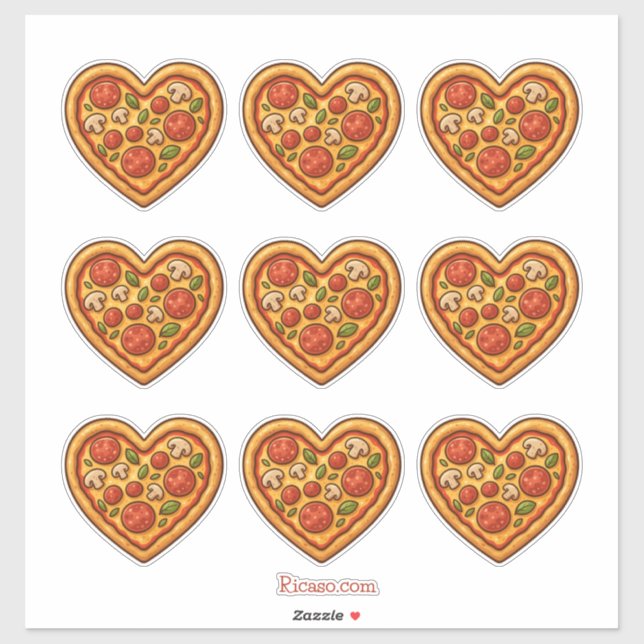 Pizza my Heart Aufkleber (Blatt)