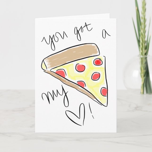 Pizza My Heart Feiertagskarte (Vorderseite)