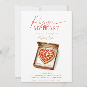 Pizza My Heart Italienische Brautparty Einladung