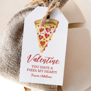 Pizza My Heart Kids Valentinstag Geschenkanhänger