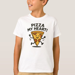 Pizza My Heart Lustige Glückliche Pizza Grafik T-Shirt