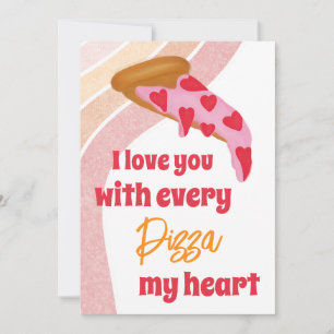 Pizza My Heart Niedlich Valentinstag Feiertagskarte