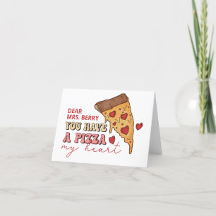 Pizza My Heart Valentine Card Dankeskarte
