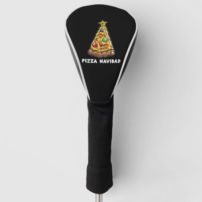 PIZZA NAVIDAD Spaß Golf Headcover (Vorderseite)