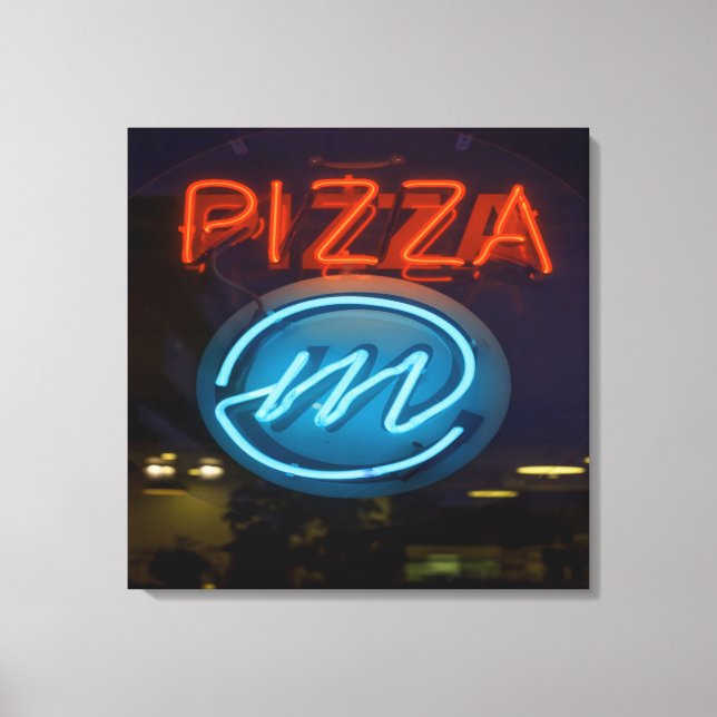 Pizza Neon Sign Leinwanddruck (Vorderseite)