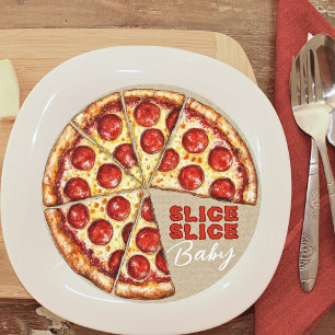 Pizza Neutral Slice Slice Baby Shower Einladung