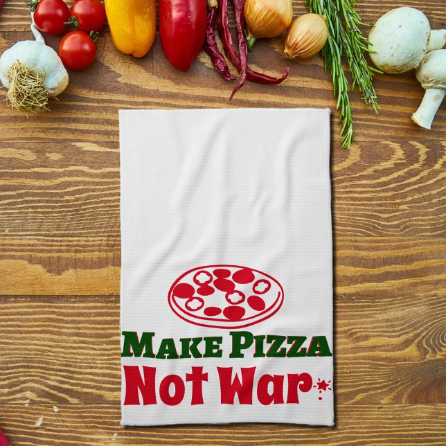 Pizza nicht Krieg Geschirrtuch (Von Creator hochgeladen)