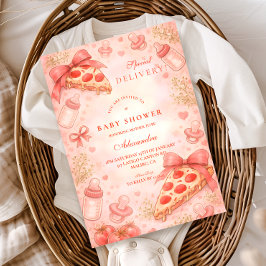 Pizza Night Baby Shower Einladung