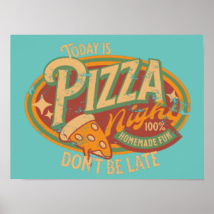 Pizza Night-fun-Logo erschüttert Poster