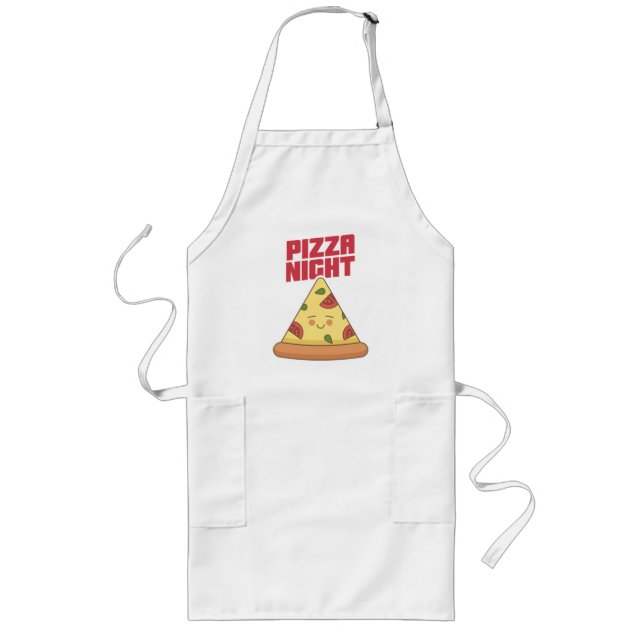 Pizza Night Lange Schürze (Vorne)