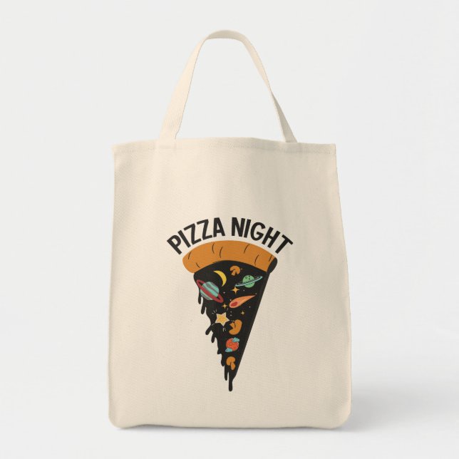 Pizza Night Space Tragetasche (Vorne)