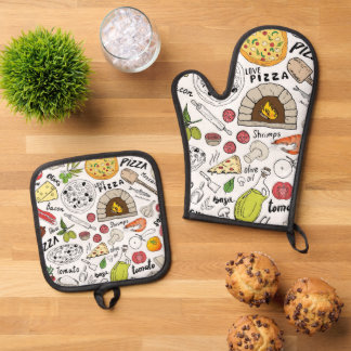 Pizza ofenhandschuh & Topflappen-Set