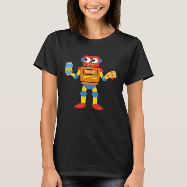Pizza Oven Robot T-Shirt (Vorderseite)