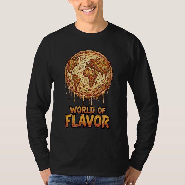 Pizza Overload Planet T-Shirt (Vorderseite)