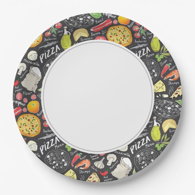 Pizza Pappteller (Vorderseite)