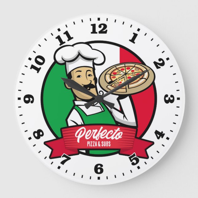 Pizza Parlor Pizzeria Italienisch Persönliche Uhr (Vorderseite)