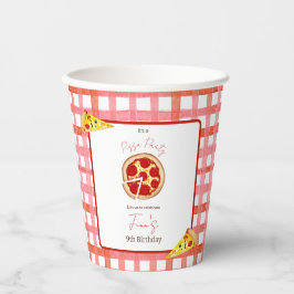 Pizza Party Any Age Birthday Paper cup Pappbecher