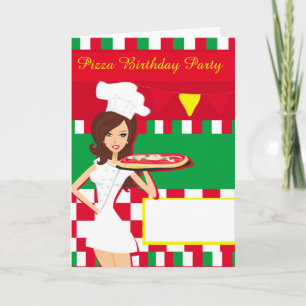 Pizza Party Card Einladung