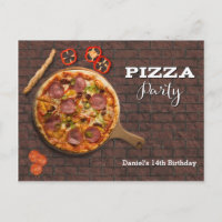 Pizza Party Custom Einladung