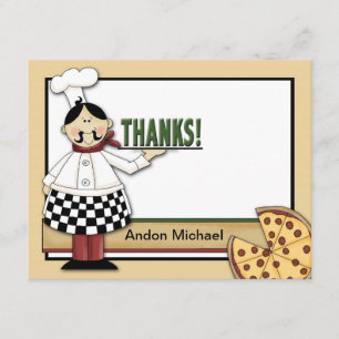 Pizza-Party-Ebene danken Ihnen zu kardieren Dankeskarte