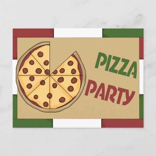 Pizza-Party Einladung (Vorderseite)