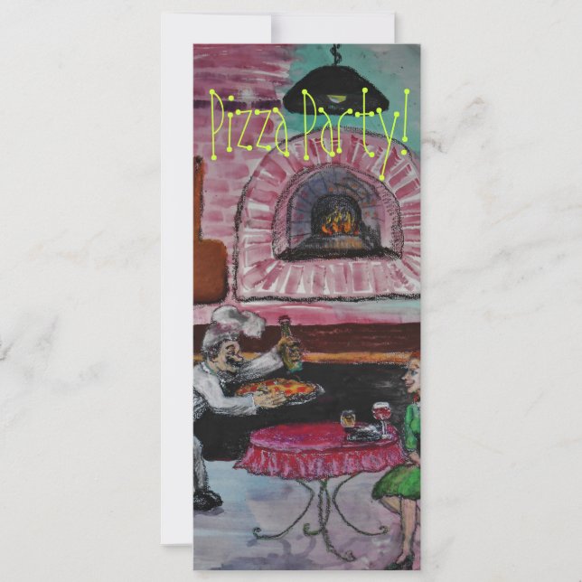 Pizza-Party Einladung (Vorderseite)