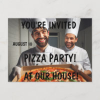 PIZZA-PARTY EINLADUNGEN Postkarten