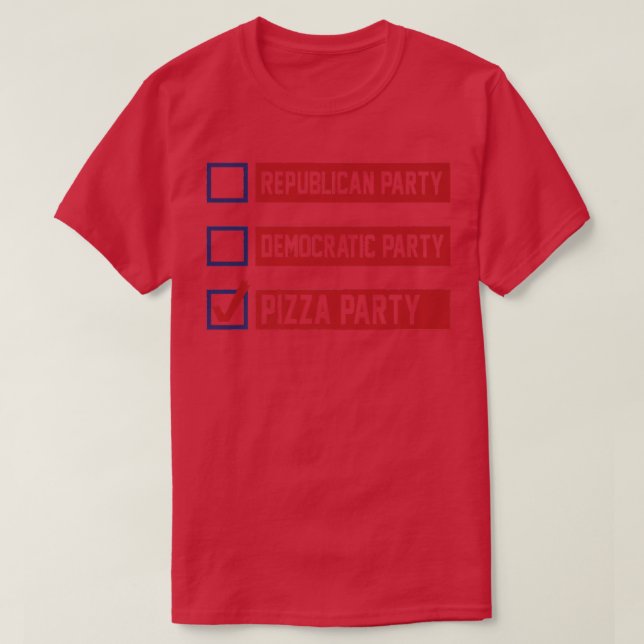 Pizza Party Election T-Shirt (Design vorne)