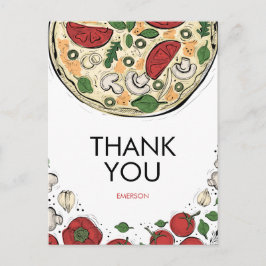 Pizza Party Geburtstag Danke, Postcard Postkarte