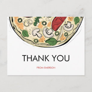 Pizza Party Geburtstag Danke, Postcard Postkarte