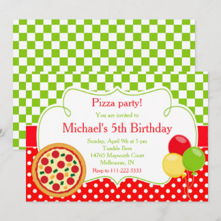 Pizza Party Geburtstag Einladung