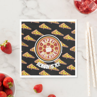 Pizza-Party-Geburtstagsdekoration | Lustiges Pizza Serviette