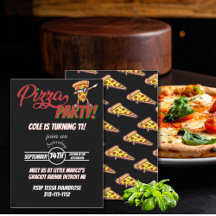 Pizza-Party-Geburtstagseinladung | Lustiges Scheib