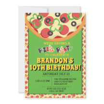 Pizza Party Geburtstagsfeierlichkeiten