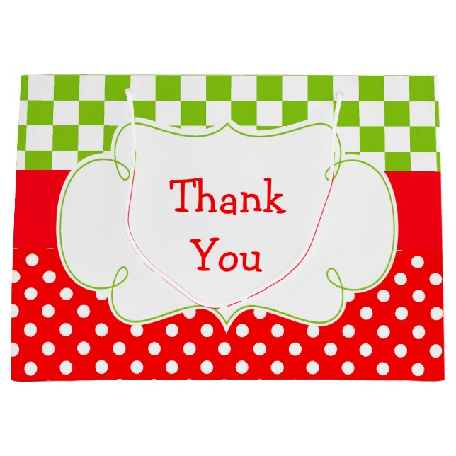 Pizza Party Geburtstagsparty Danke Große Geschenktüte (Vorderseite)