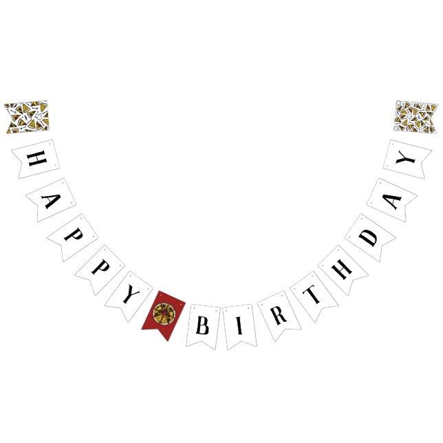 Pizza Party Happy Birthday Banner (Alle)