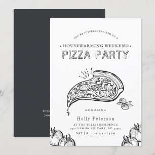 Pizza-Party im Vintage-Stil   Geburtstagseinladung Einladung