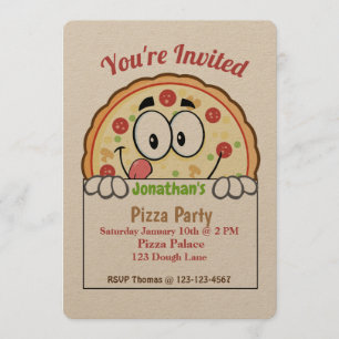 Pizza Party Invite Einladung