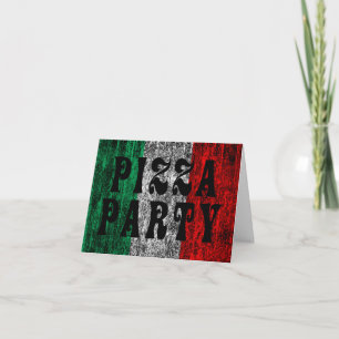 pizza party (italian flag) einladung