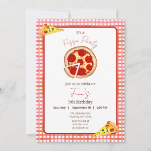 Pizza Party jeden Geburtstag Einladung