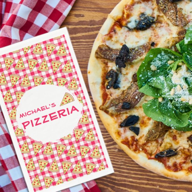 Pizza Party Kids Birthday Serviette (Von Creator hochgeladen)