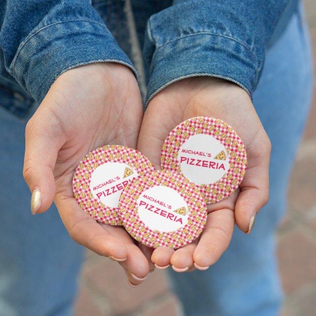 Pizza-Party Kindergeburtstag Button (Von Creator hochgeladen)