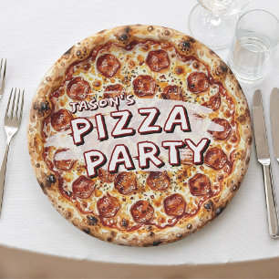 Pizza-Party Kindergeburtstag Pappteller