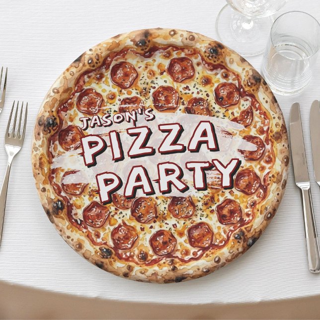 Pizza-Party Kindergeburtstag Pappteller (Von Creator hochgeladen)