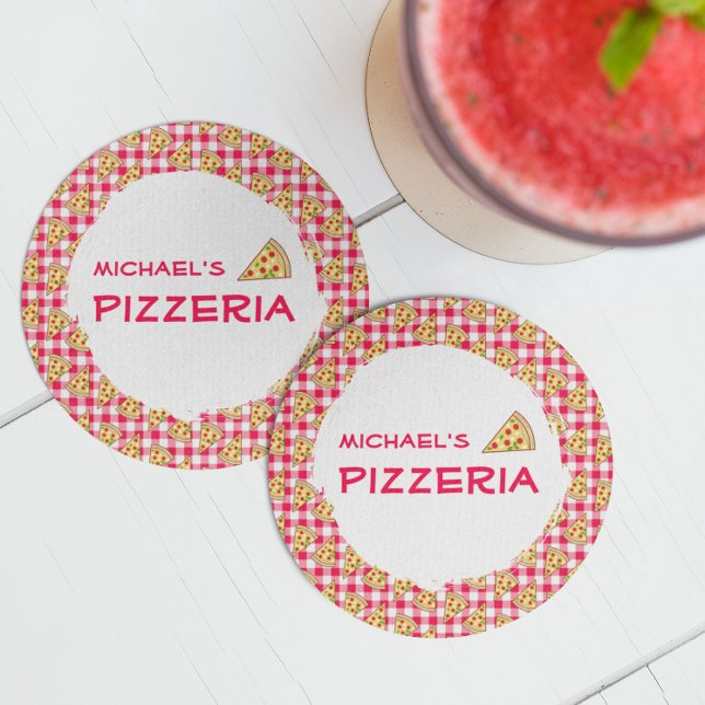 Pizza-Party Kindergeburtstag Runder Pappuntersetzer (Von Creator hochgeladen)