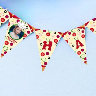 Pizza Party Kindergeburtstag Wimpelkette