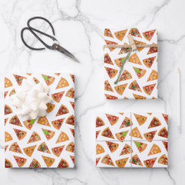 Pizza-Party mit stringiertem Kachelkäsesatz Geschenkpapier Set