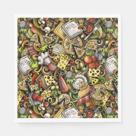 Pizza Party Napkins Serviette