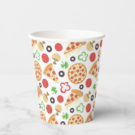 Pizza Party Niedlich Pizza Pattern Kindergeburtsta Pappbecher