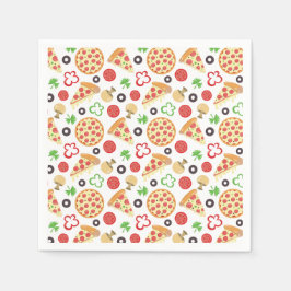 Pizza Party Niedlich Pizza Pattern Kindergeburtsta Serviette